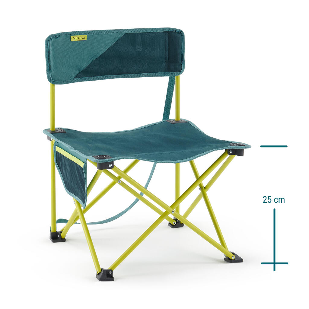 Campingstuhl Klappstuhl MH100 faltbar niedrig gelb