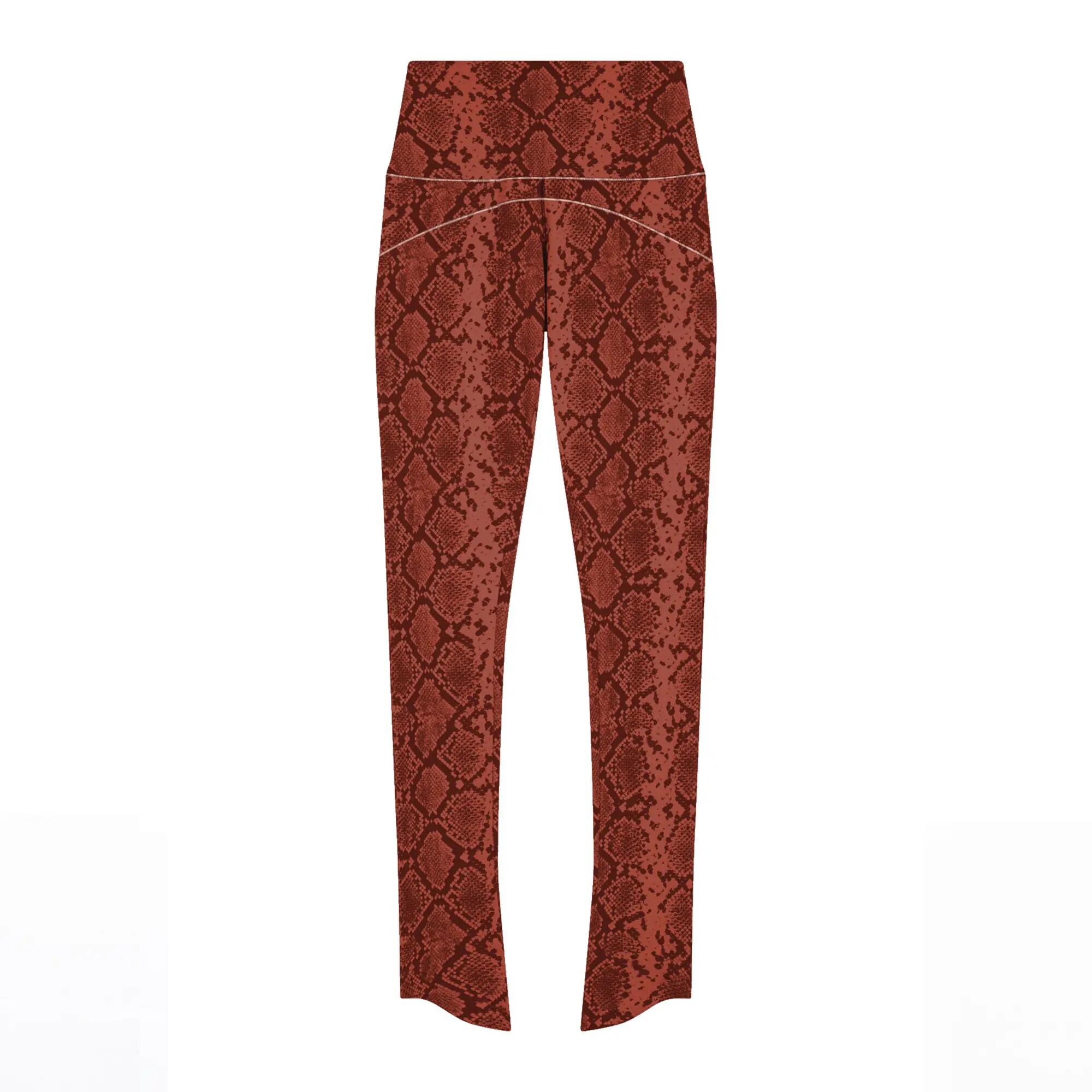 Yoga Leggings Python - Red 3/4