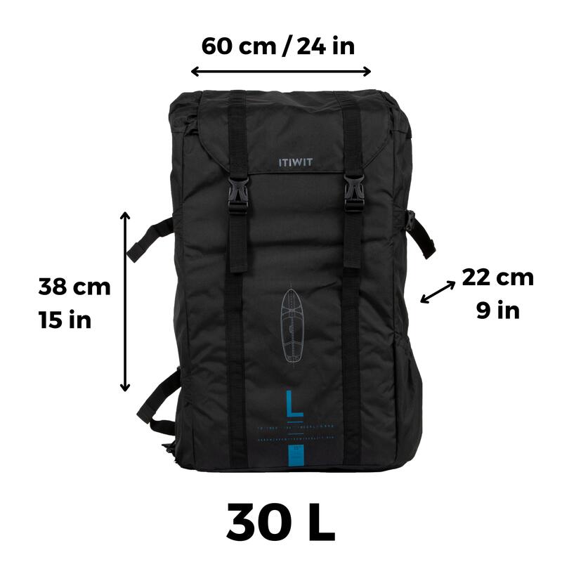 Transport-Rucksack für Stand Up Paddle Itiwit 8'/9'/S/M/L aufblasbar - Compact 