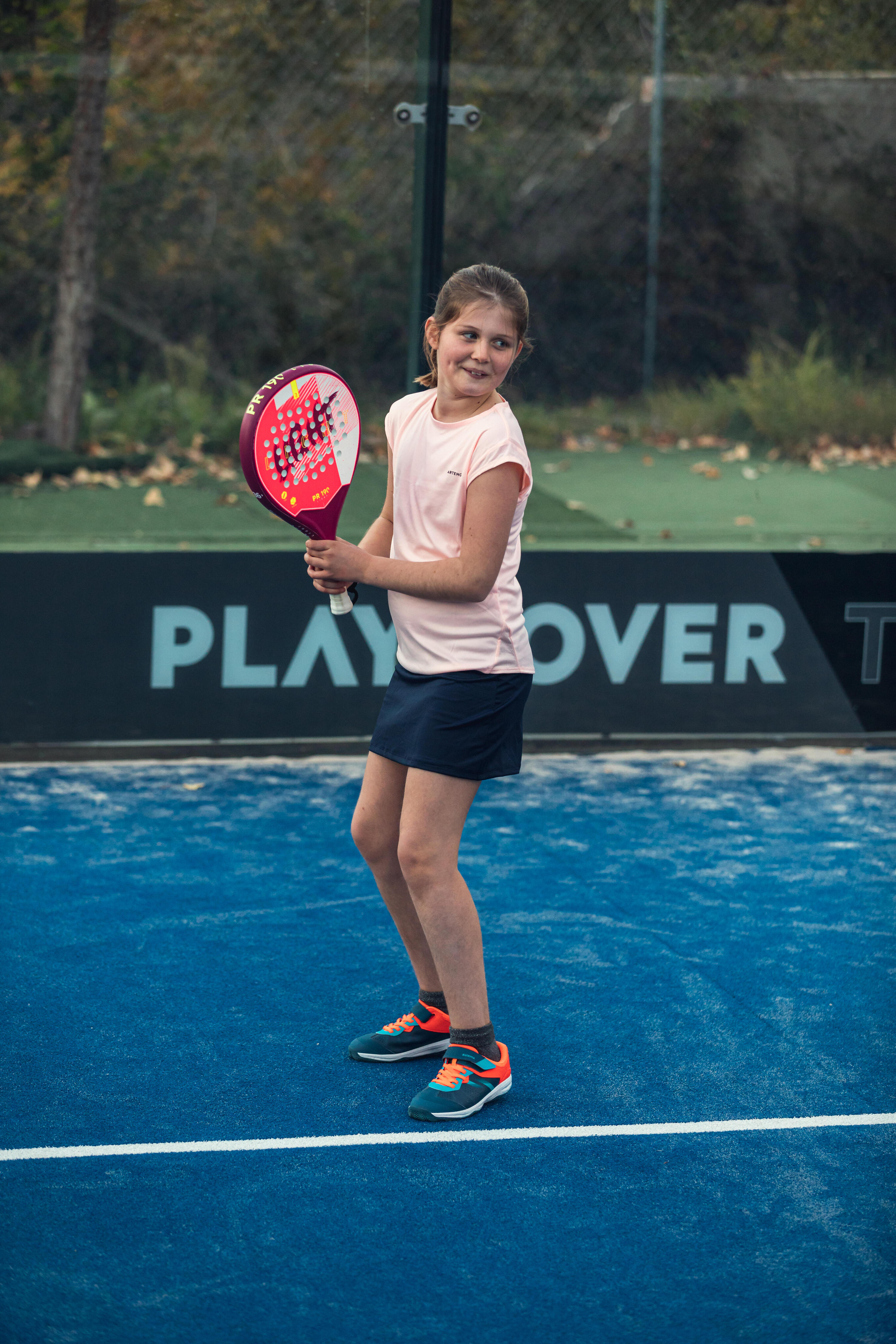 Racchetta padel bambino PR 190 LIGHT bianco-rosa 14/15