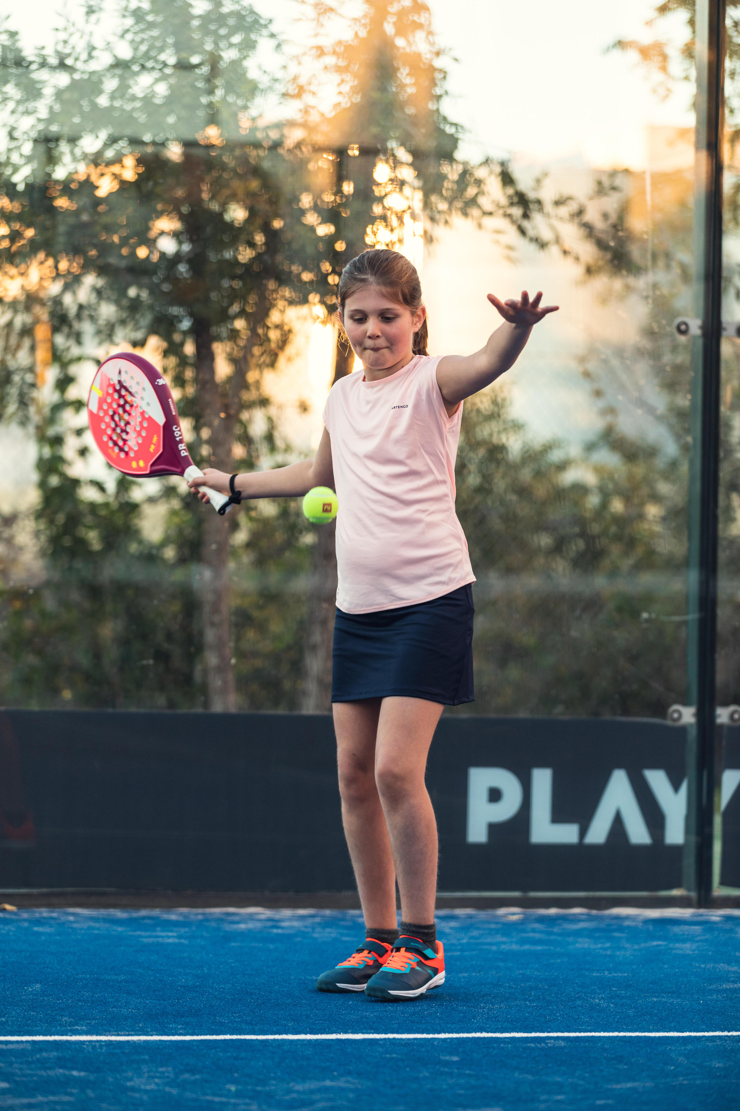 Racchetta padel bambino PR 190 LIGHT bianco-rosa 11/15