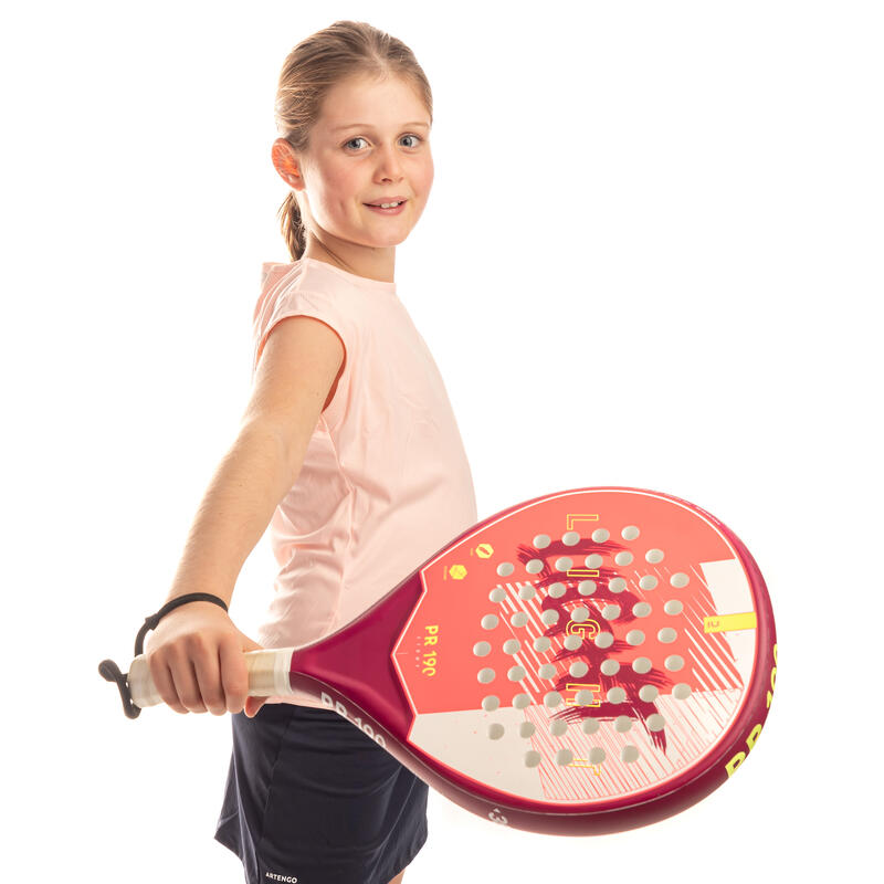 Racchetta padel bambino PR 190 LIGHT bianco-rosa