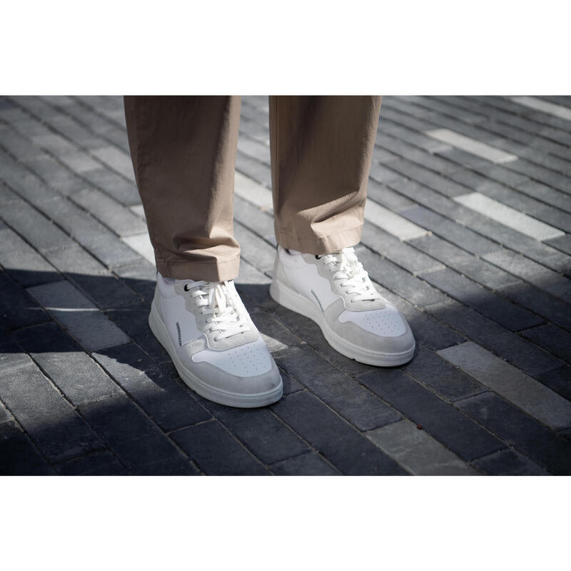 Zapatillas caminar Hombre piel Walk Protect blanco