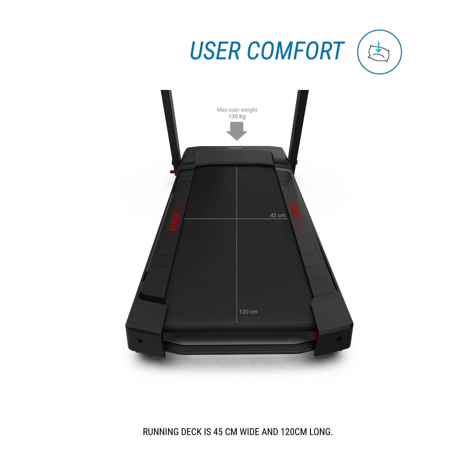 Smart Foldable Treadmill Upto 14 kmph, Supports upto 130kg, Run100E - Black -  5