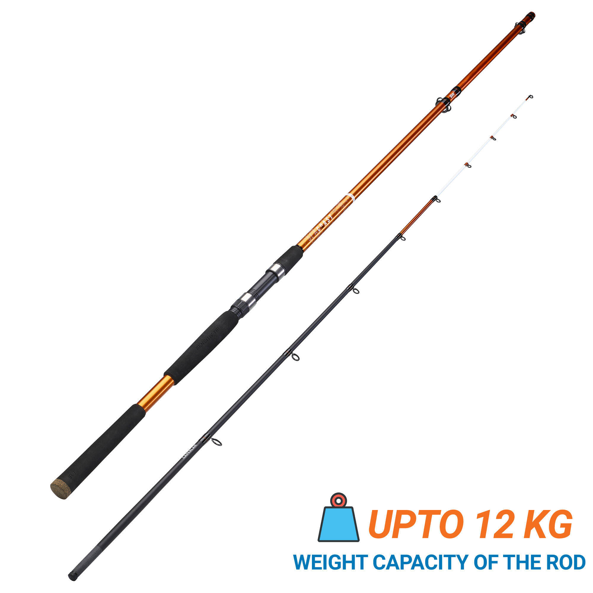 Fishing Rod 9ft Seacoast Light 100 - Orange -  1