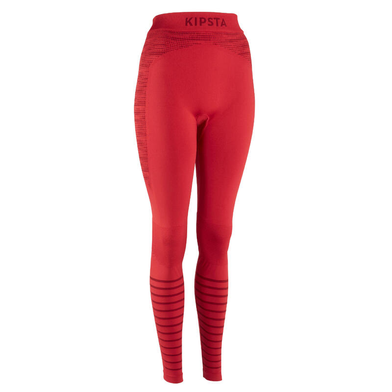 CALÇAS JUSTAS TÉRMICAS DE FUTEBOL ADULTO KEEPDRY 500 VERMELHO