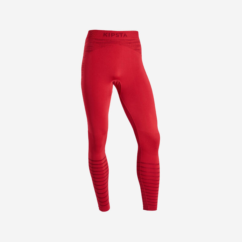 CALÇAS JUSTAS TÉRMICAS DE FUTEBOL ADULTO KEEPDRY 500 VERMELHO