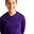 Camiseta térmica de fútbol manga larga Niño Kipsta Keepdry 500 violeta