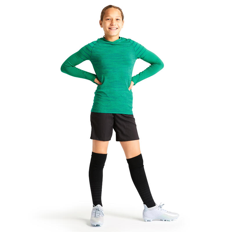 Dětské spodní funkční tričko s dlouhým rukávem Keepdry 500 zelené