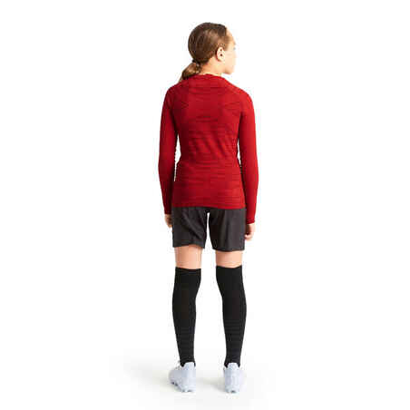 Kids' thermal long-sleeved football top, red