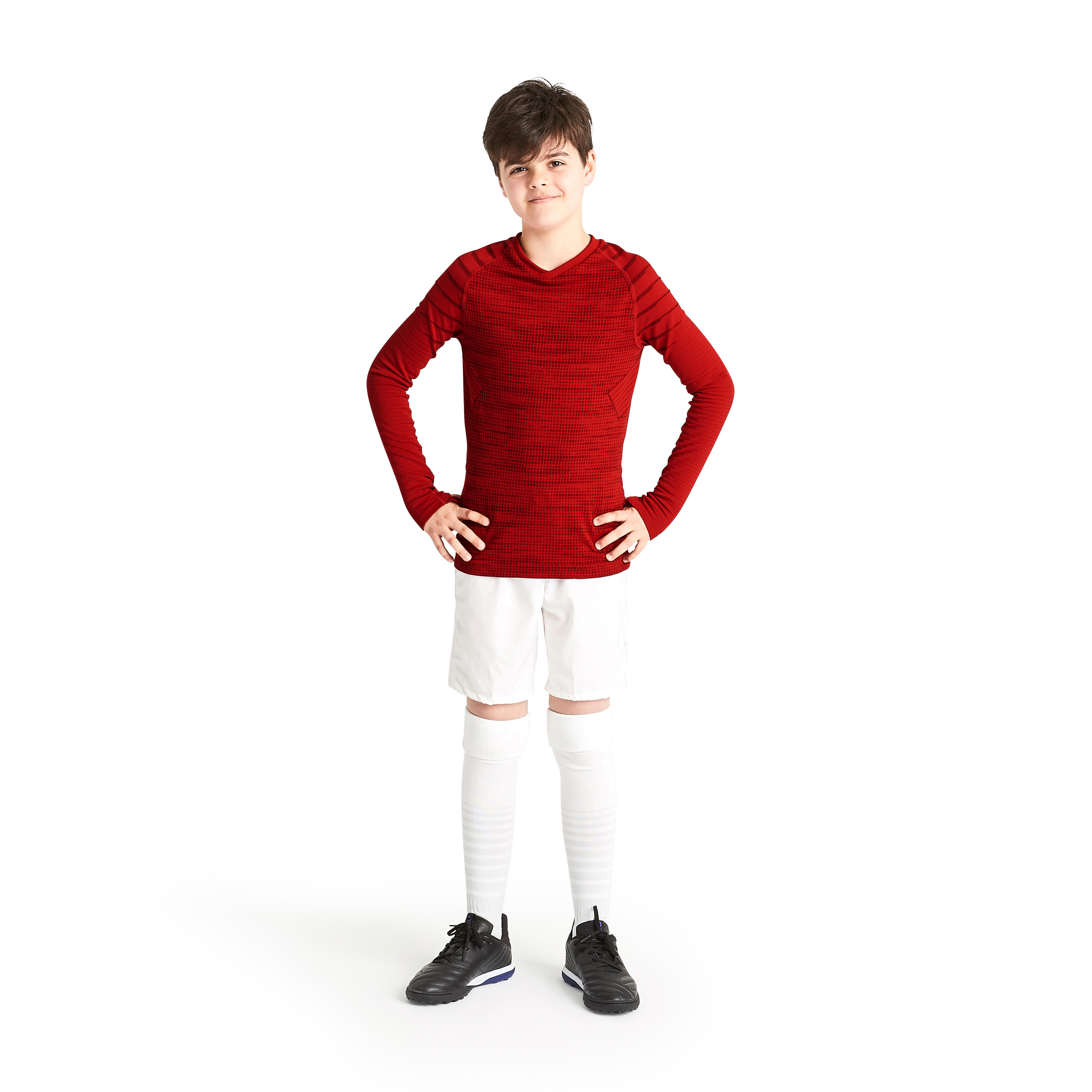 Camiseta roja manga 2025 larga niño decathlon