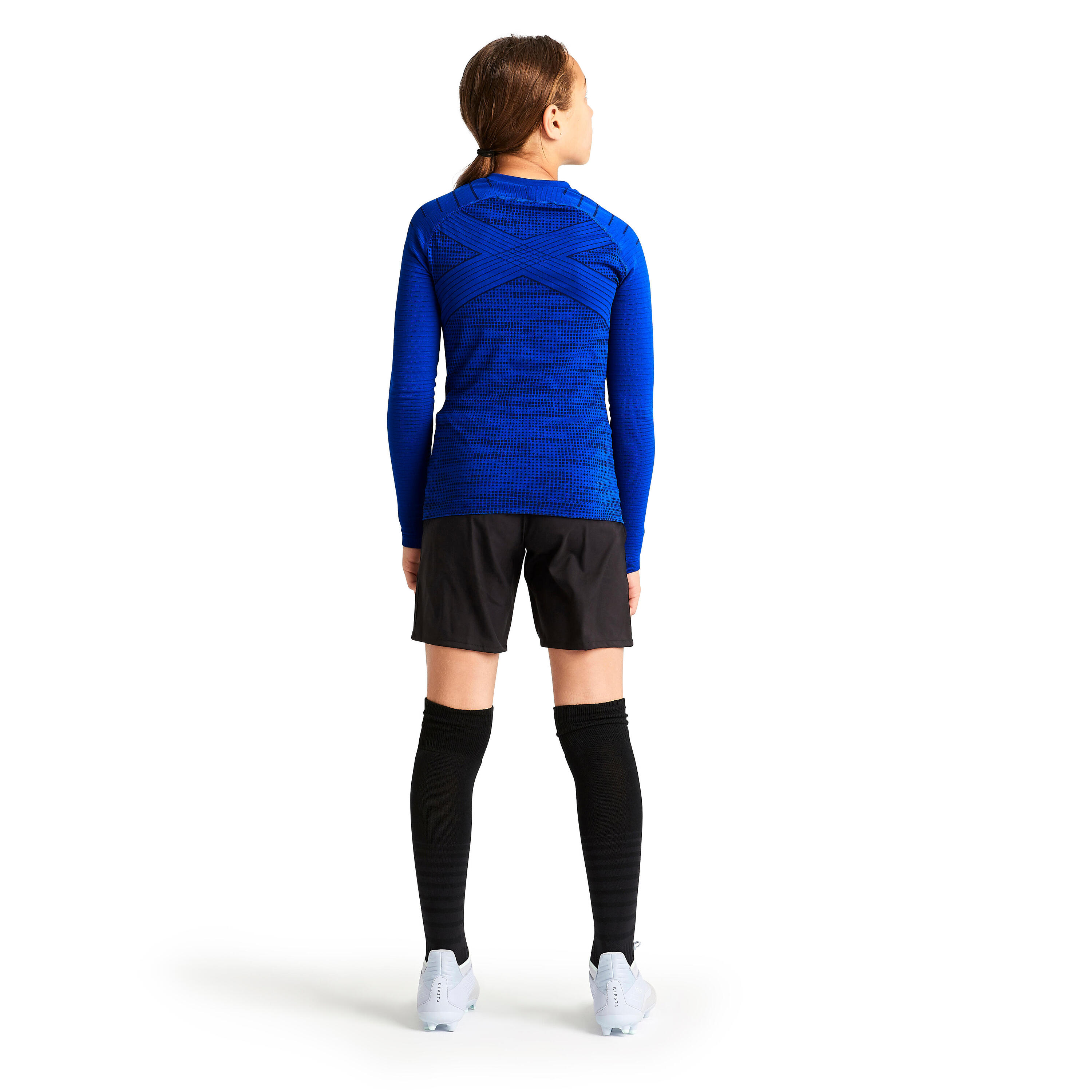 Thermoshirt kind Keepdry 500 lange mouwen blauw 8/10