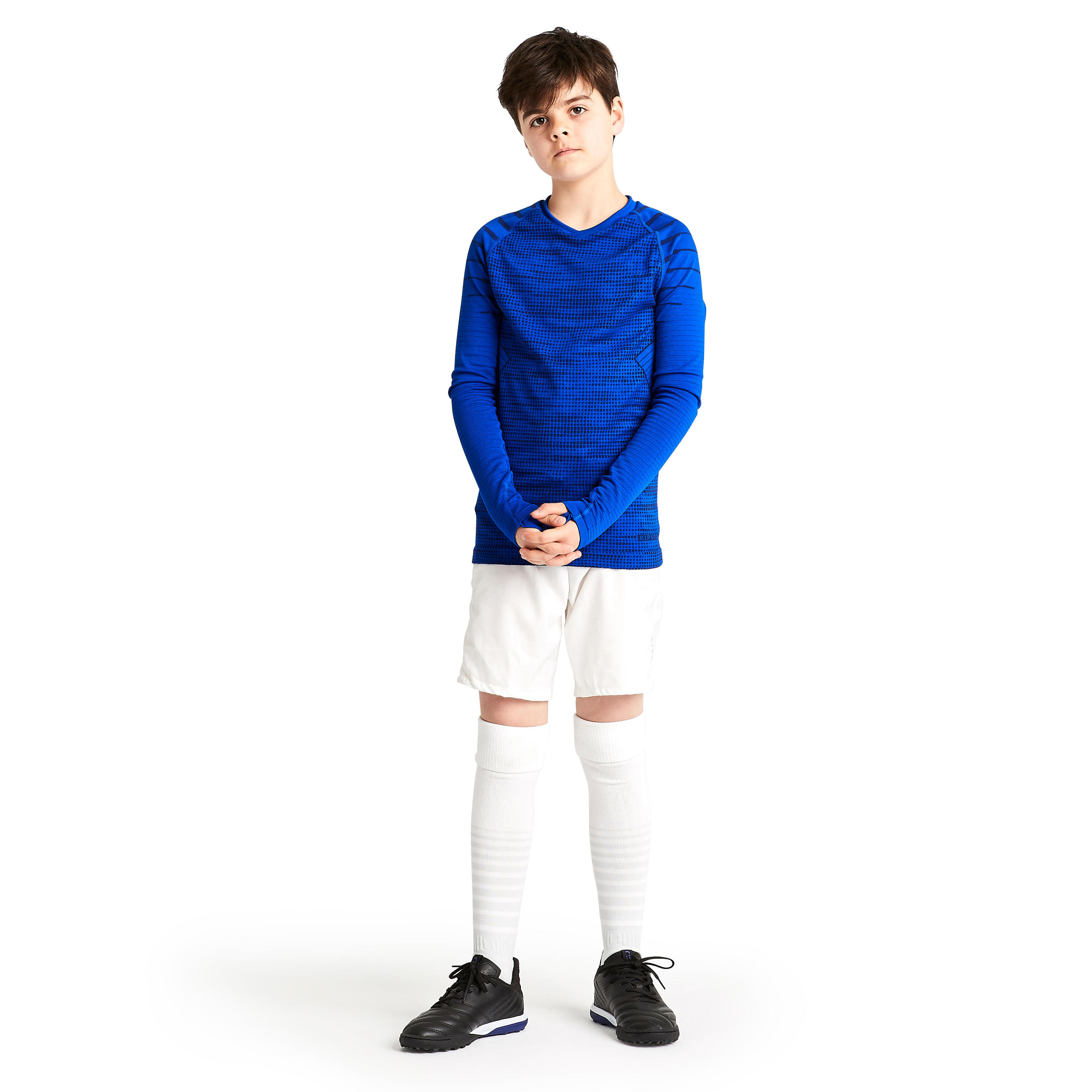 Thermoshirt kind Keepdry 500 lange mouwen blauw 7/10