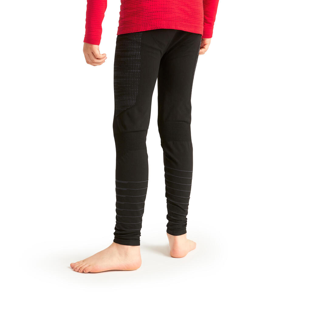 Kids' Thermal Tights Keepdry 500 - Black