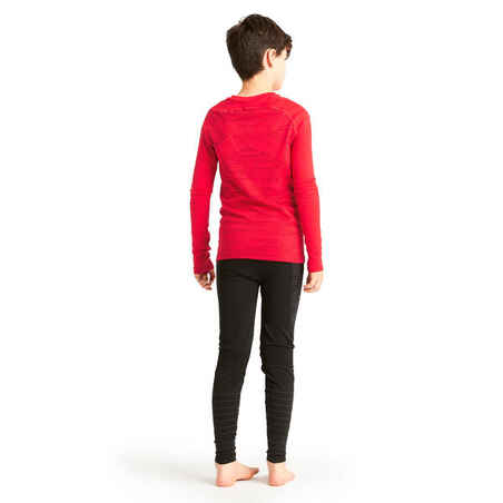 Kids' Thermal Tights Keepdry 500 - Black