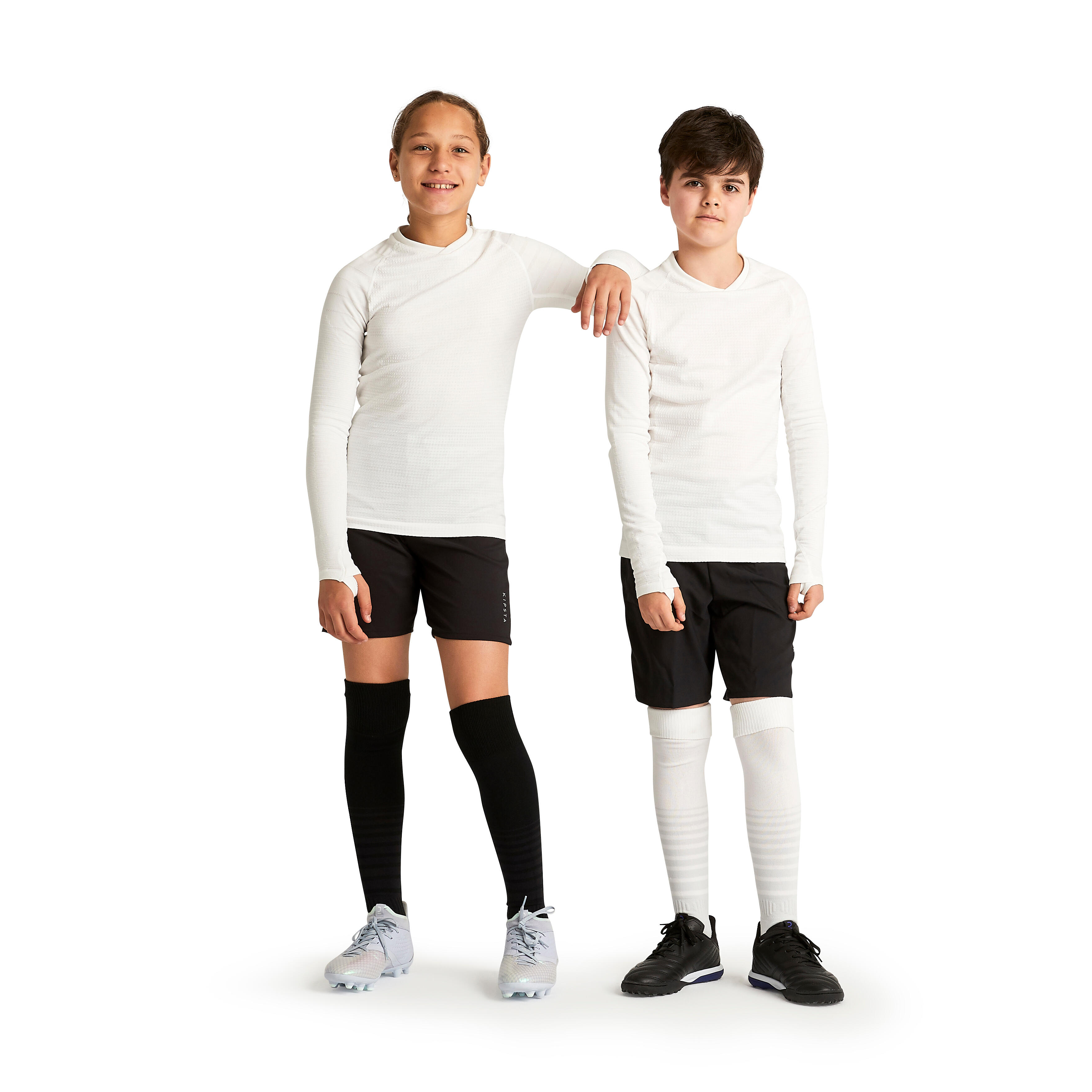 Kids' Soccer Jersey - Keepdry - Snow white, no dye - Kipsta - Decathlon