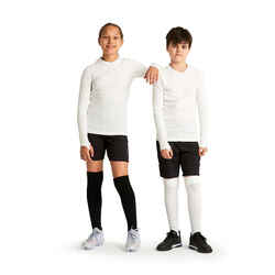 Kids' Long-Sleeved Thermal Base Layer Top Keepdry 500 - White