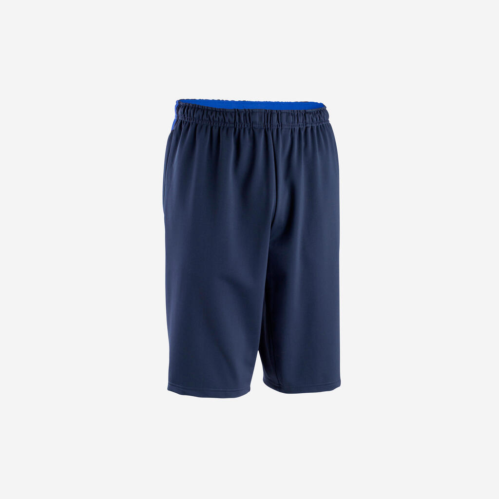 Adult Long Football Shorts Viralto Club - Navy & Blue
