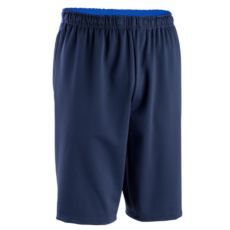 Adult Long Football Shorts Viralto Club - Navy & Blue