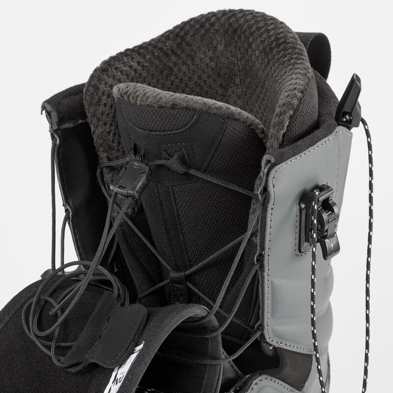 Snowboardboots voor heren freestyle snel aanspansysteem Freedom SL grijs