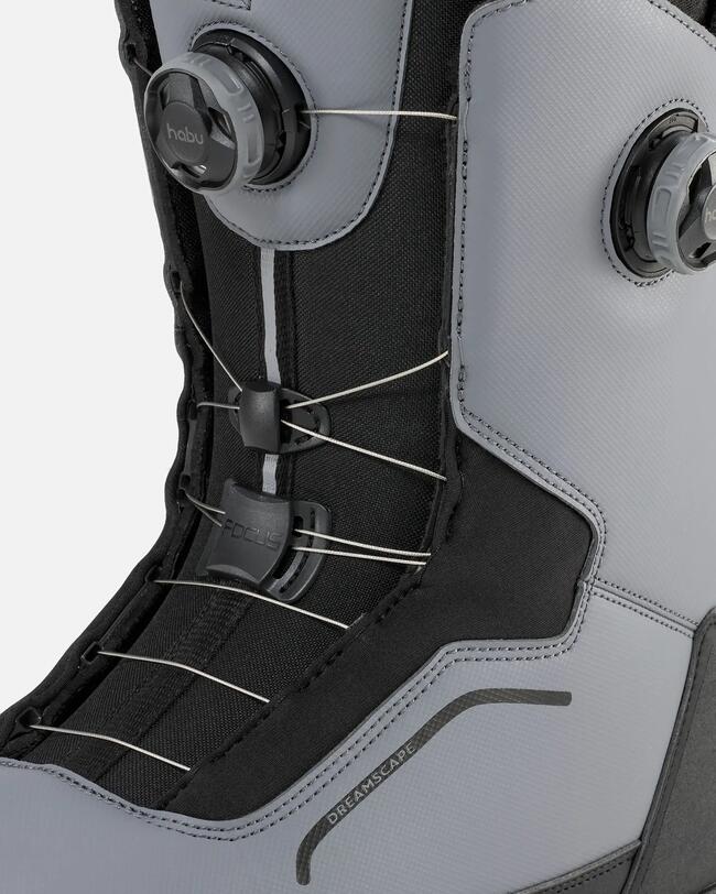 Men's double wheel snowboard boots, rigid flex - Allroad 900 Grey