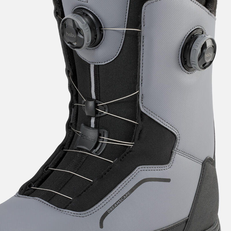 Double wheel snowboard boots, rigid flex - Allroad 900 Grey