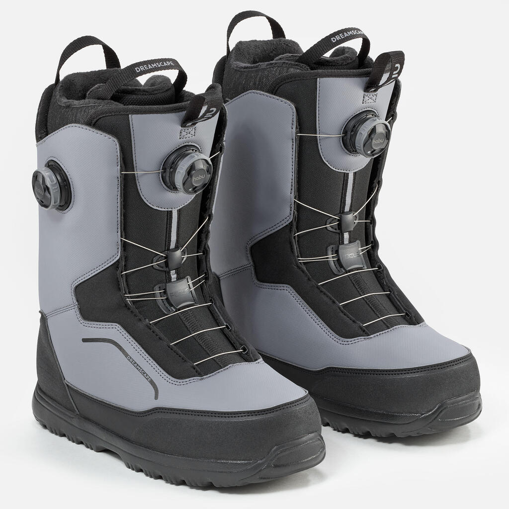 Snowboard Boots doppelter Drehverschluss starrer Flex - Allroad 900 grau