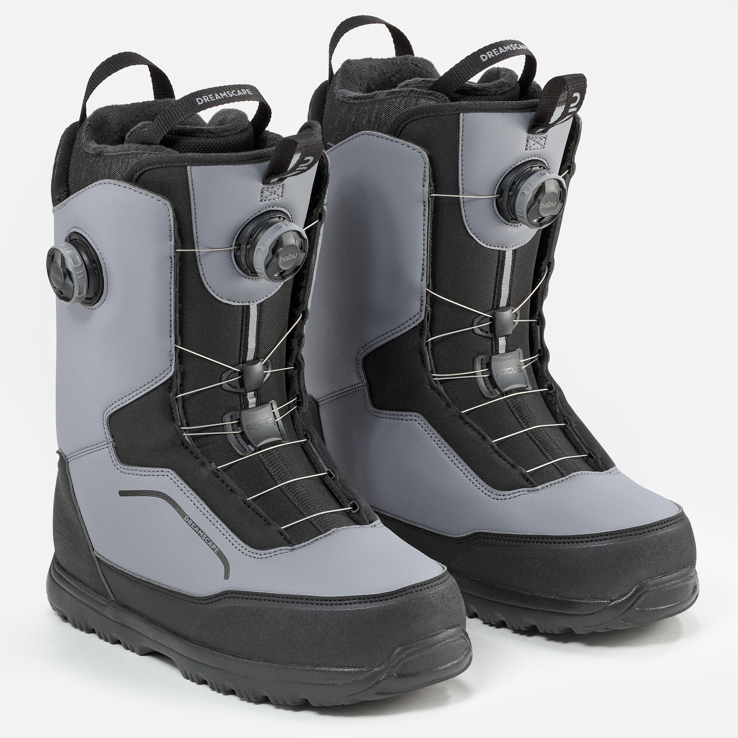Men's and Women's Double Wheel Snowboard Boots SNB900 - Grey 8/13