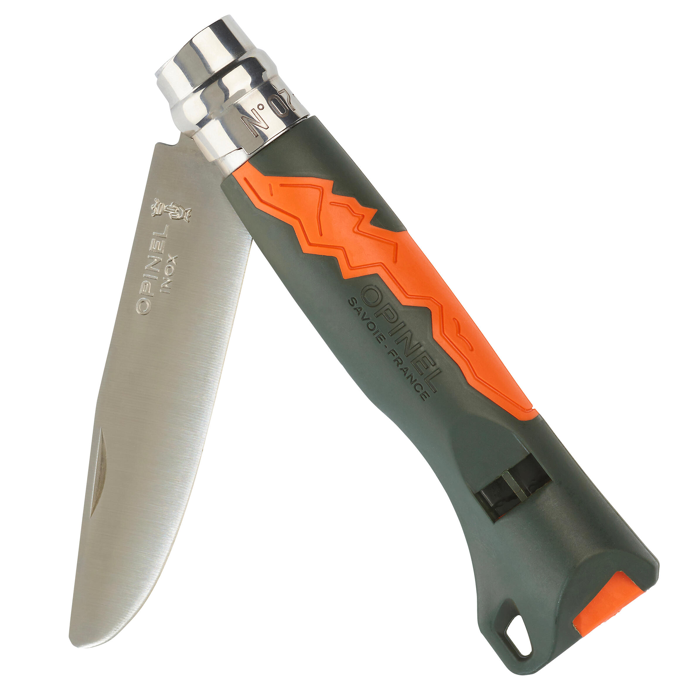Kids' Folding Stainless-Steel Knife 7 cm - Opinel No. 7 Outdoor Green - OPINEL