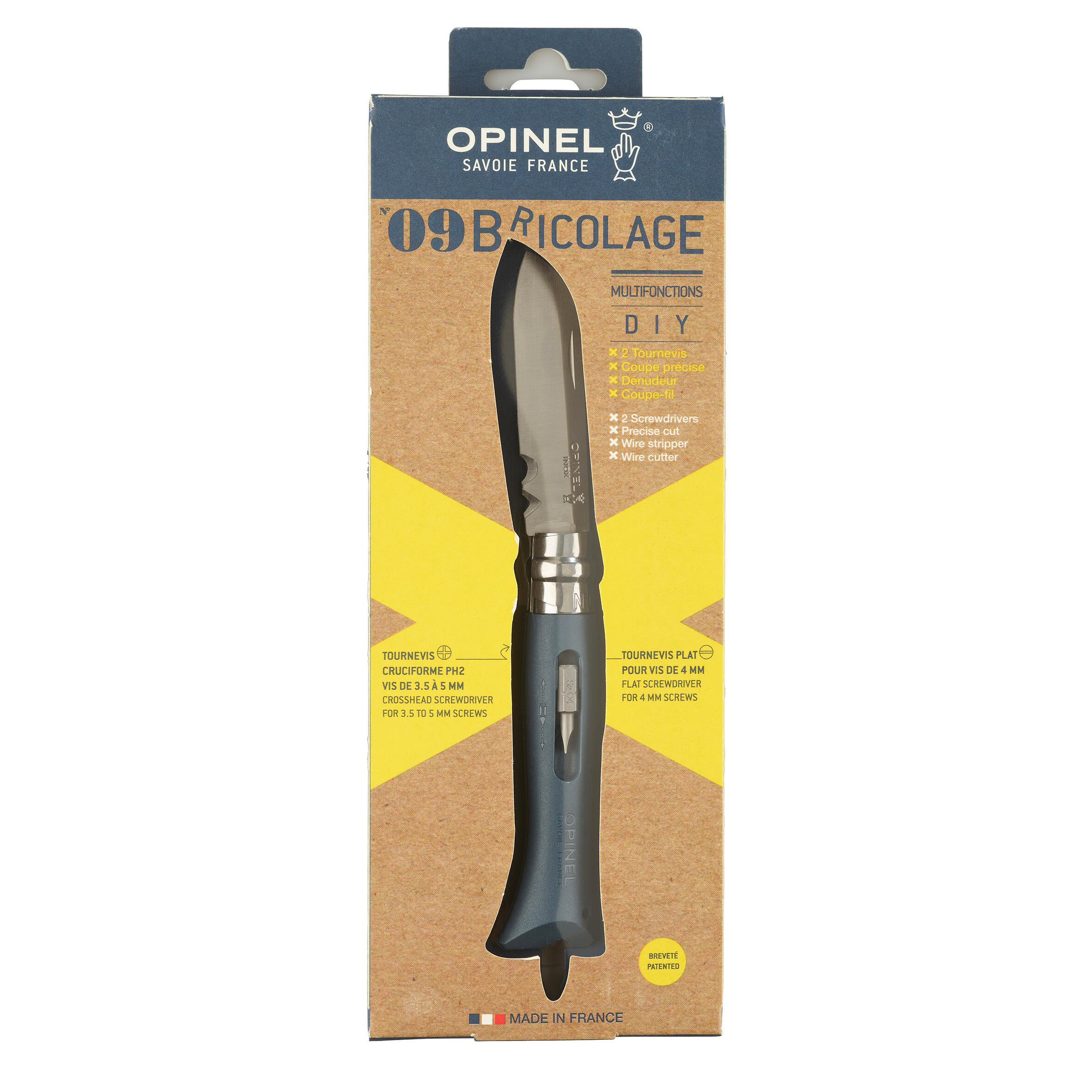Coltello serramanico caccia OPINEL BRICOLAGE n° 9 inox 8 cm 7/16