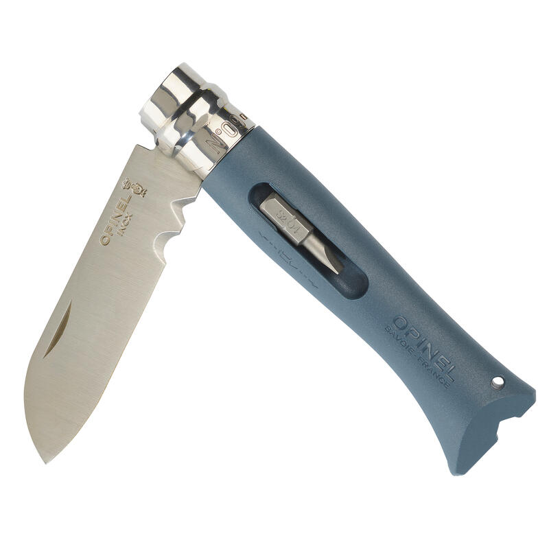 Barkácskés Opinel N°9, inox, 8 cm-es pengével, szürke 