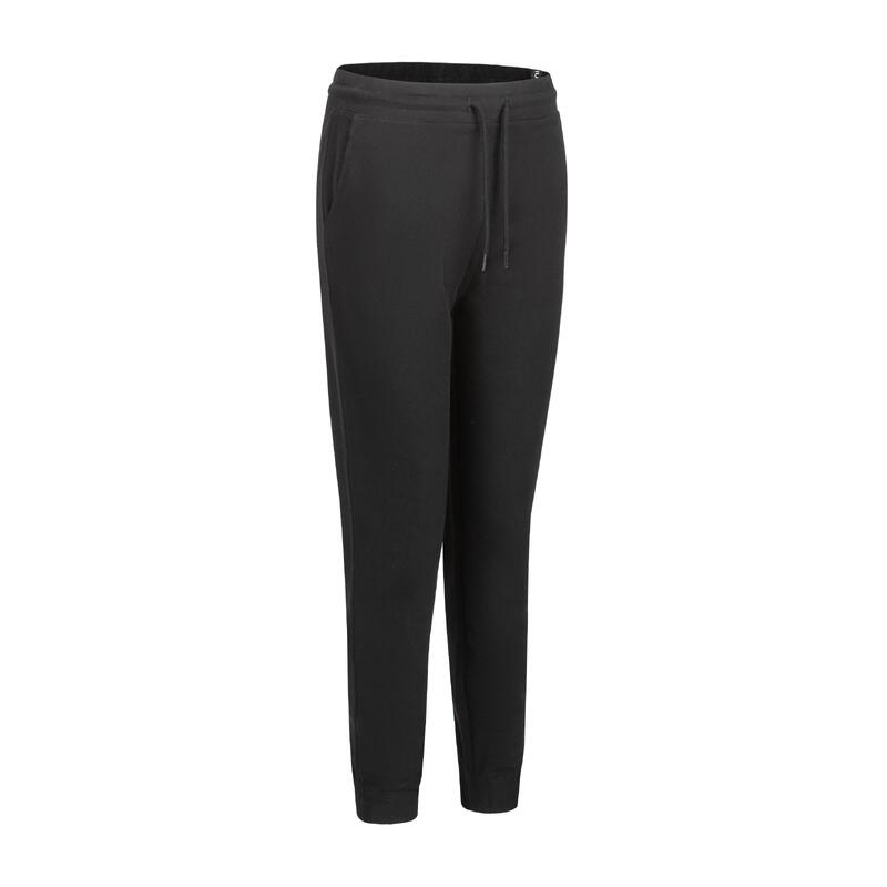 Pantalon de trening din bumbac Regular 500 Fitness Negru Damă
