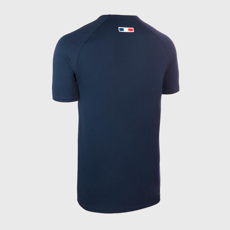 Damen/Herren T-Shirt kurzarm Frankreich - R100 blau