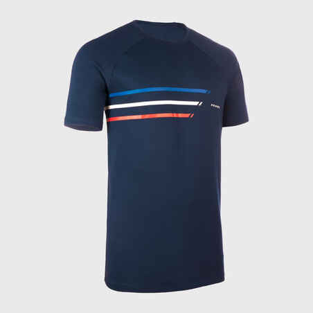Majica kratkih rukava za ragbi R100 Francuska muška/ženska plava