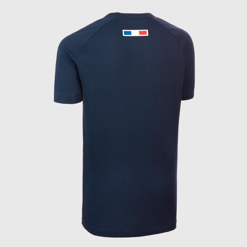 T-shirt de Rugby Criança França R100 Azul