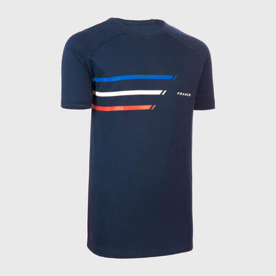 Rugby supporters t-shirt kinderen r100 blauw