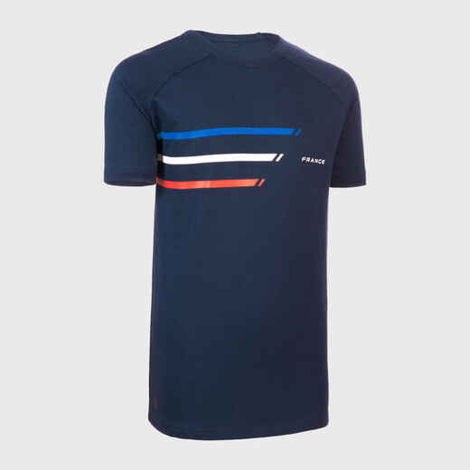 Kinder T-Shirt kurzarm - Nationalmannschaft Frankreich - R100 blau