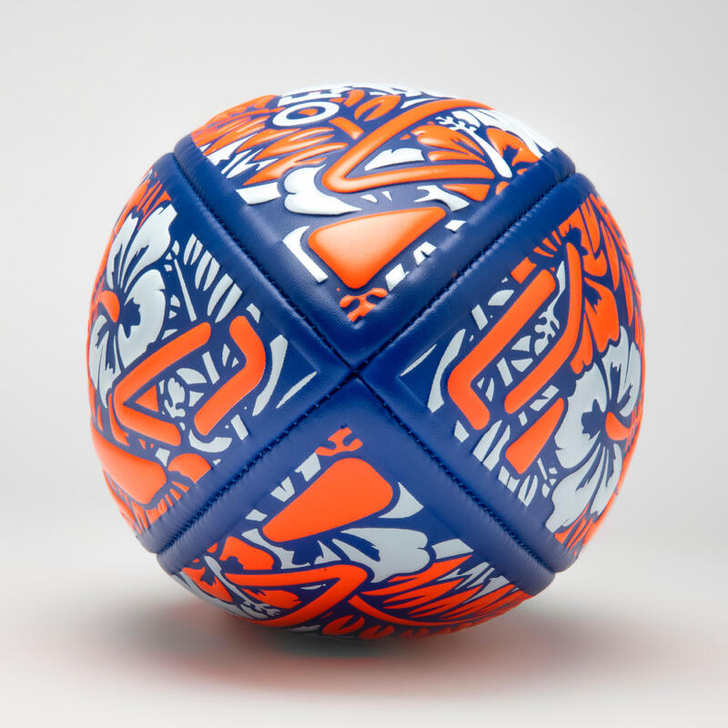 Balón de playa rugby talla 1 - R100 Midi Floral azul rojo