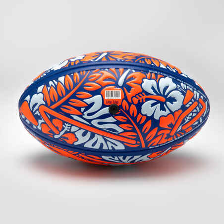 Beach Rugby Ball R100 Midi Floral Size 1 - Blue/Red