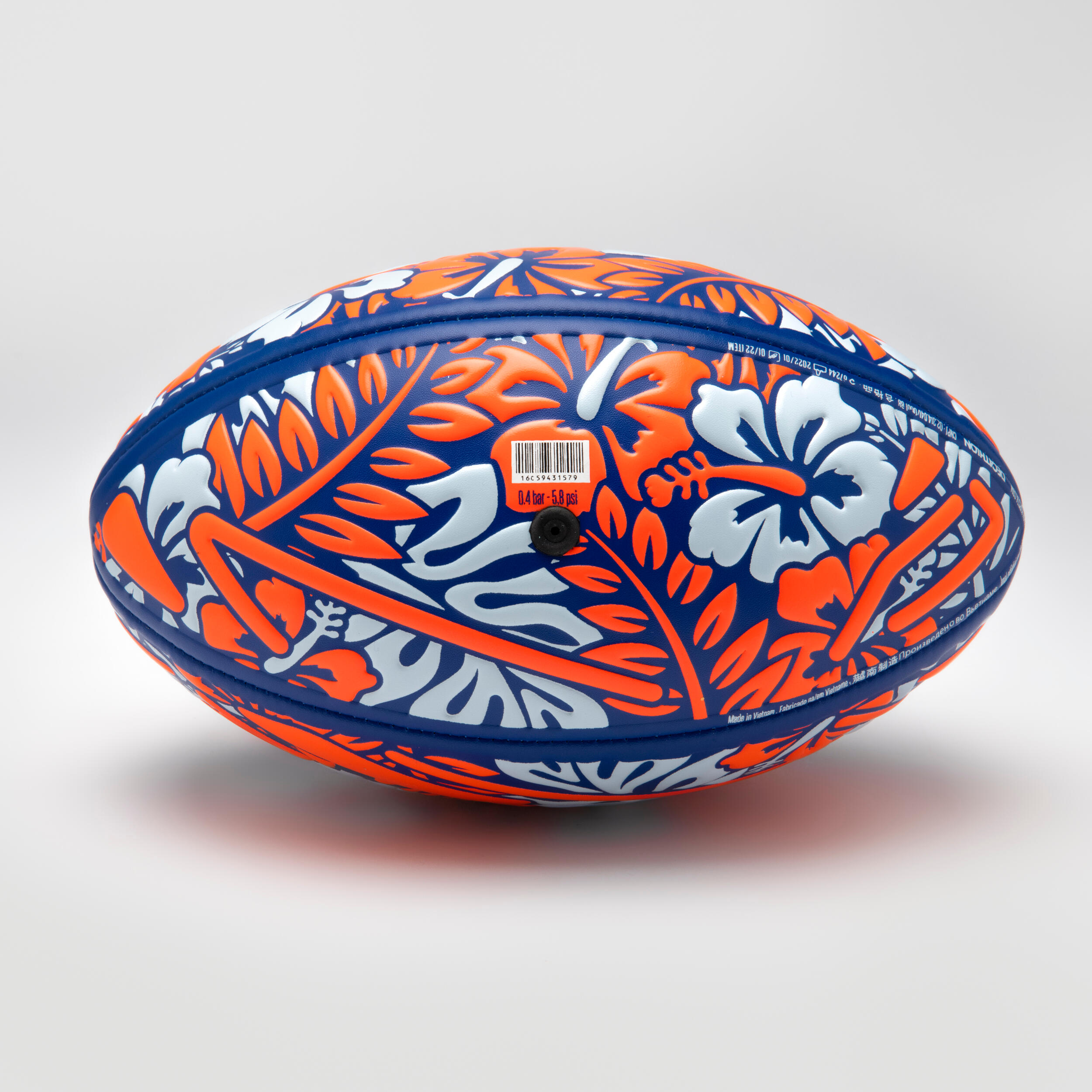 Beach Rugby Ball R100 Midi Floral Size 1 - Blue/Red 2/5