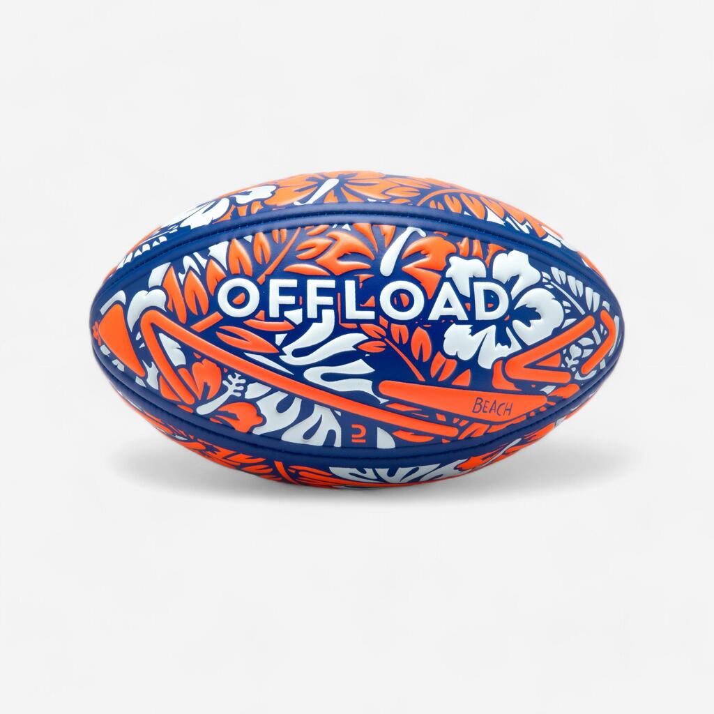 Beach Rugby Ball R100 Midi Floral Size 1 - Blue/Red