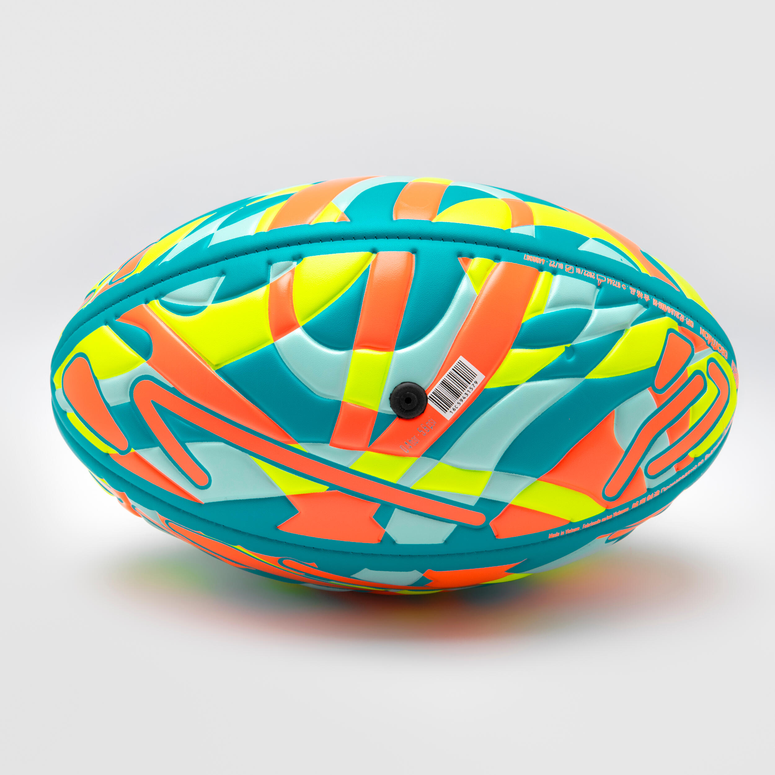Beach Rugby Ball R100 Midi City Size 1 - Blue/Yellow/Orange 2/5