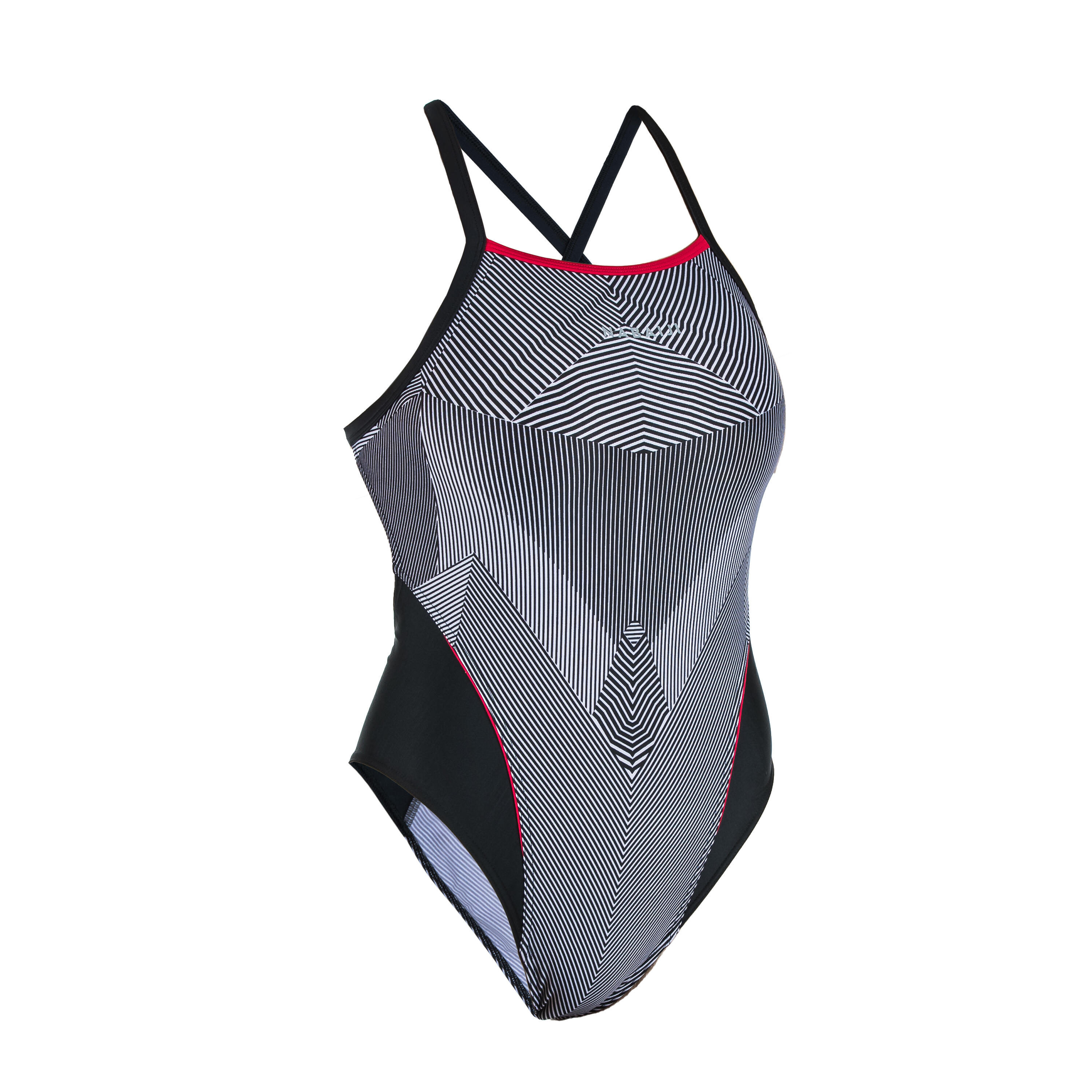 Bañador Mujer natación negro blanco Lexa 900 4/4
