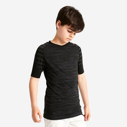 Kom langs om het te weten kleding Elektronisch Thermoshirt kind Keepdry 500 korte mouwen zwart | KIPSTA | Decathlon.nl
