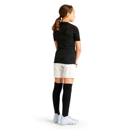 חולצת בסיס תרמית עם שרוולים קצרים דגם Keepdry 500 לילדים - שחור