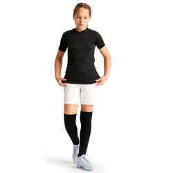 Kids' Short-Sleeved Thermal Base Layer Top Keepdry 500 - Black