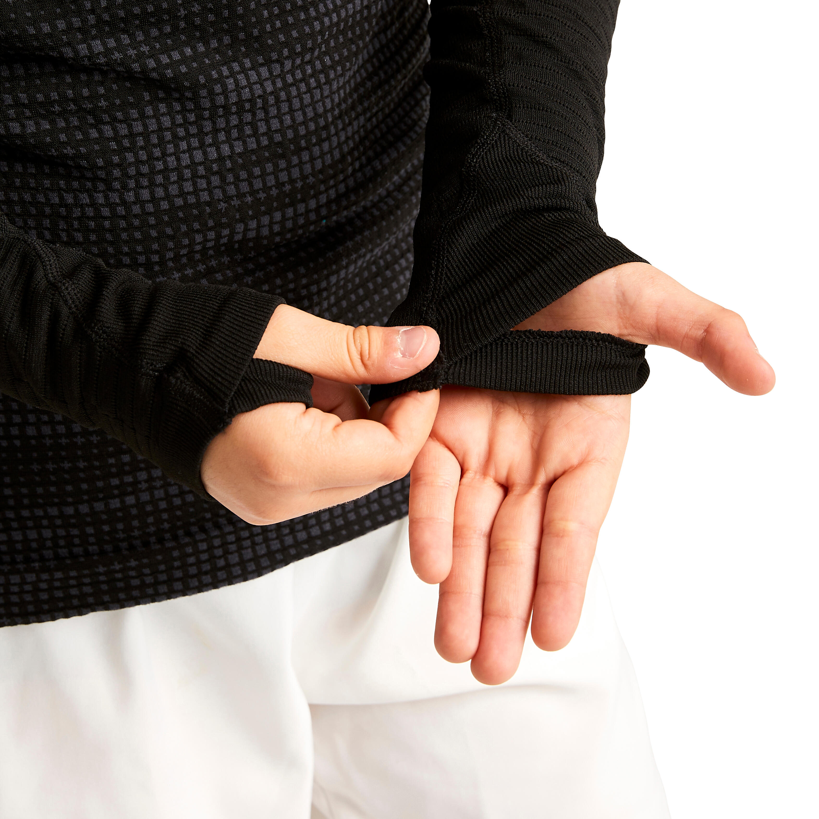 Sous-vêtement thermique à manches longues pour enfant - Keepdry 500 noir - KIPSTA