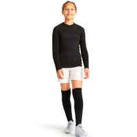 Kids' Long-Sleeved Thermal Base Layer Top Keepdry 500 - Black