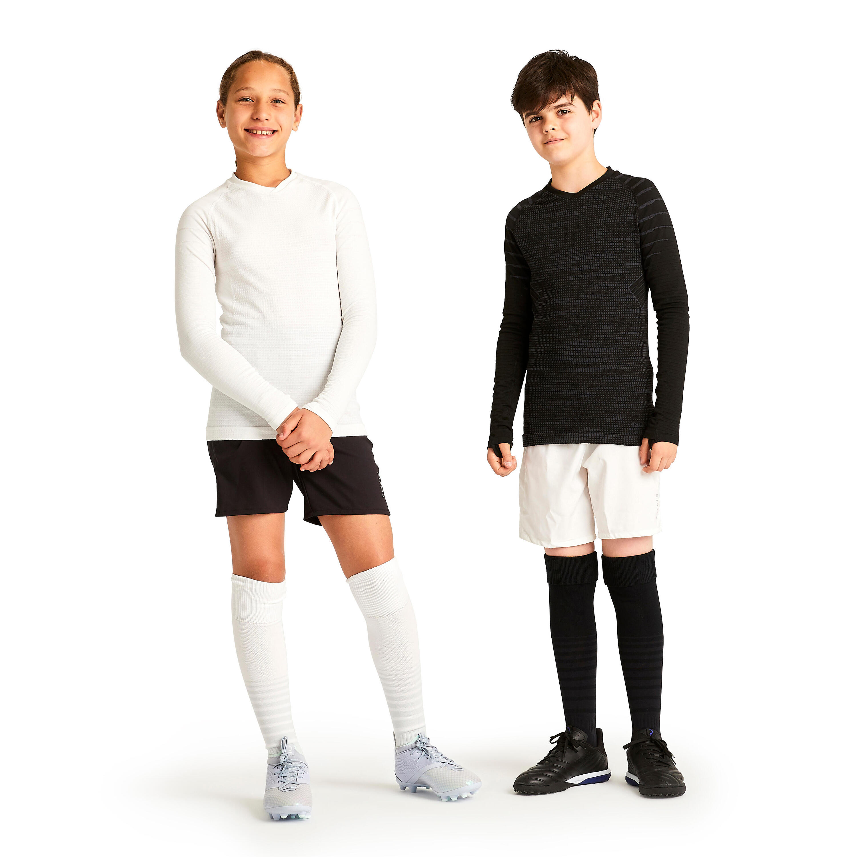 Kids' Long-Sleeved Thermal Base Layer Top Keepdry 500 - Black 4/10