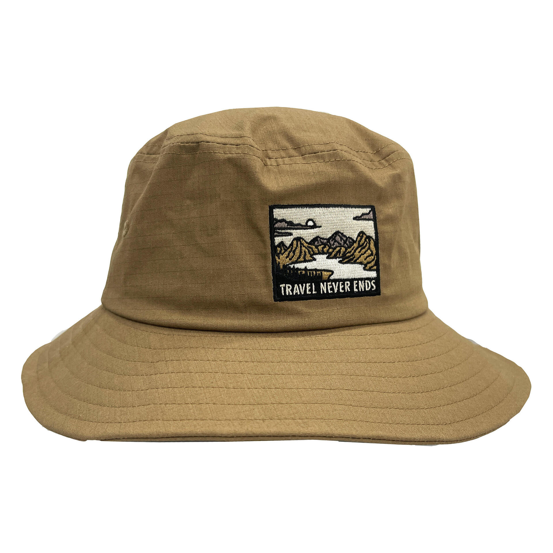 Men's Anti-UV Trekking Hat Travel 100 Brown